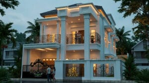 Desain rumah klasik modern 2 lantai mewah