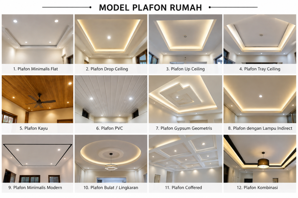 Model-Model Plafon Rumah: Jenis, Karakteristik, dan Tips Memilihnya